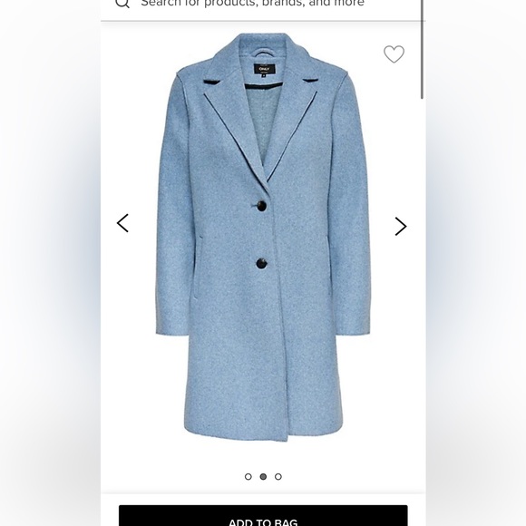 long light grey/blue coat! brand new worn once - Picture 2 of 4